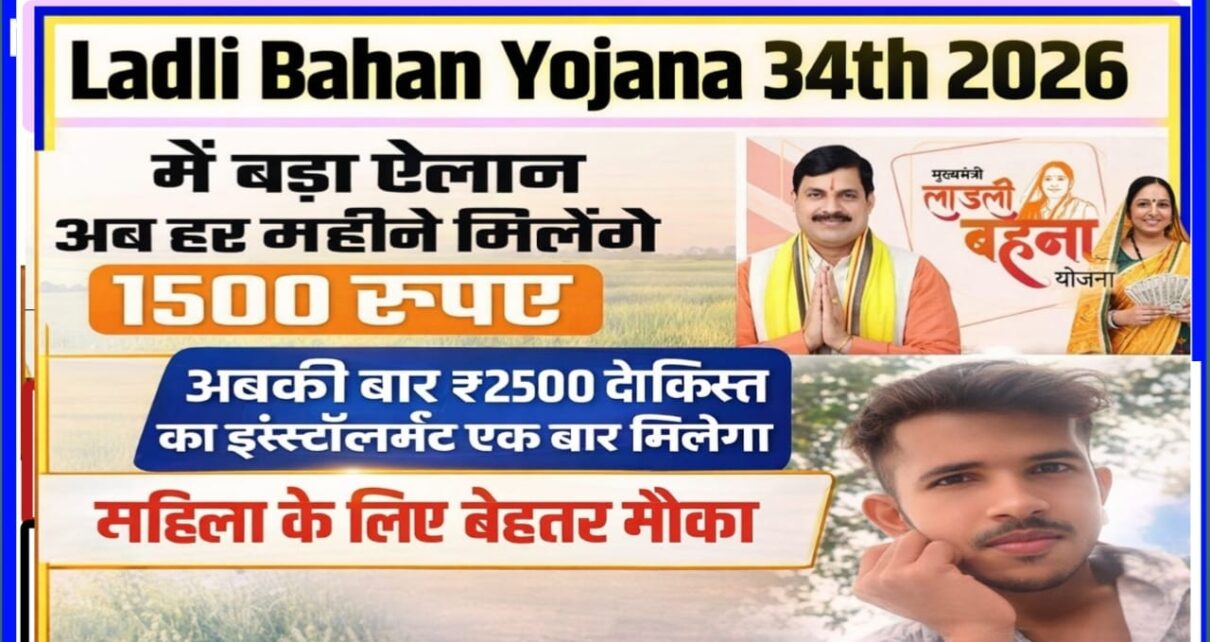 Ladali Bahin Yojana 34th Kist installment 2026 Kab Jari Hogi