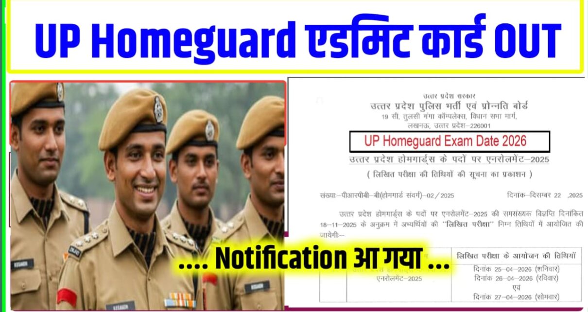 UP Home Guard Admit Card 2026 OUT
